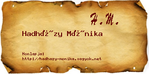 Hadházy Mónika névjegykártya