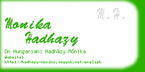 monika hadhazy business card